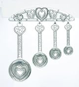 Ganz Measuring Spoons with Rack - Hearts