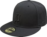 MLB Detroit Tigers Black on Black 59FIFTY Fitted Cap (7 1/8)
