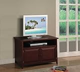 Cherry Wood Plasma TV Stand Entertainment Center With Storage