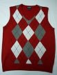 Argyle Sweater Vest - Red : Medium