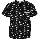 Scrub Dudz Oakland Raiders Printed Scrub Top Medium