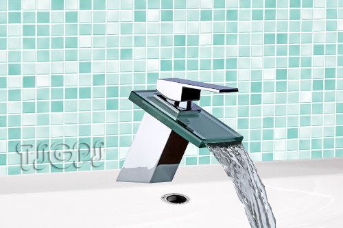 ELEGANTE WASSERFALL ARMATUR MIT KLARGLAS