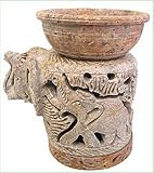 Elephant Soapstone Aroma Candleholder