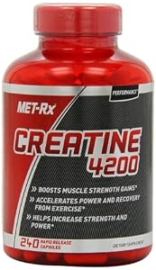 MET-Rx Creatine 4200 Diet Supplement Capsules, 240 Count