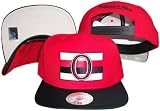 Ottawa Senators Red/Black Two Tone Snapback Adjustable Plastic Snap Back Hat / Cap