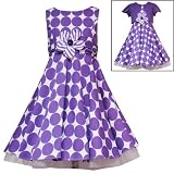Rare Editions TWEEN GIRLS 7-16 2-Piece PURPLE WHITE POLKA DOT JEWELED-FLOWER WAIST Special Occasion Flower Girl Easter Party Dress/Jacket Set
