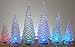 BANBERRY DESIGNS Table Top Christmas Trees - Set of 12 - LED Lighted Acrylic Christmas Trees Holiday Decoration Set of 12 Assorted Sizes 10