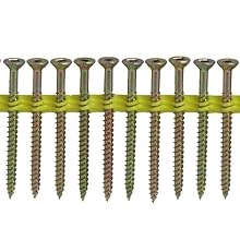 Quik Drive WSNTL212S Wood Screws 2 1/2-Inch Course Twin Threads, Yellow Zinc Coating