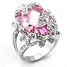 Jewelry - Oval Pink CZ Cocktail Ring SZ 6