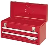 Waterloo PCH2020 20-1/2-Inch Long by 8-1/2-Inch Wide by 9-1/2-Inch High Red 2 Drawer Metal Portable Chest