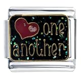 Heart Love One Another Italian Charms Bracelet Link