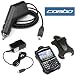 Bargaincell- 3-Piece Value Combo Pack Of Blackberry 8700, 8700f, 8700r, 8700c, 8700g, 8703e PDA Smartphone Includes: Vehicle Cigarette Lighter Power Charger with IC Chip + Black Swivel Belt Clip Holster + Home Wall Travel Plug in Ac Charger