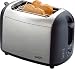 Petra TA 15 Comfort Toast Automat mit breitem Röstschacht integrierter Brötchenaufsatz + Krümelschublade Edelstahl/Schwarz
