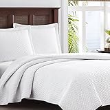 Tommy Bahama White Chevron Quilt Set, King, White