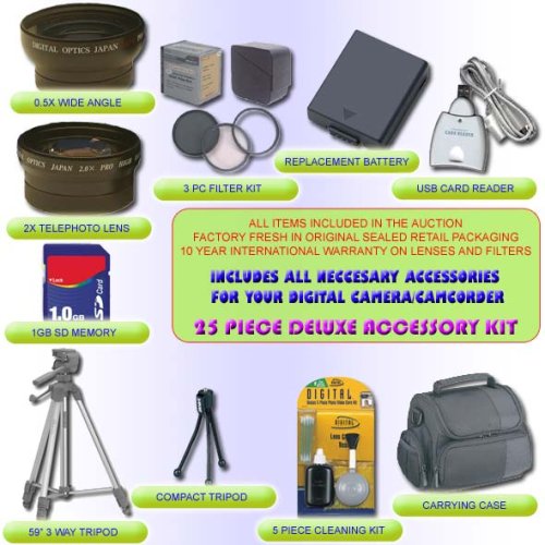 ULTIMATE ACCESSORY KIT FOR PANASONIC LUMIX DMC-FZ30 FZ50 NEW