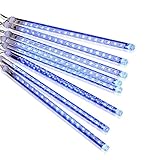 Isightguard電燈　ランプ 30センチ メートル8（本）144 LED　防水　防雨　パーティー用 クリスマス用 (ブルー)