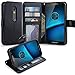 Droid Maxx 2 Case, LK Droid Maxx 2 Wallet Case, Luxury PU Leather Case Flip Cover Built-in Card Slots & Stand For Motorola Moto Droid Maxx 2, BLACK