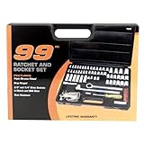 Great Neck TK99   99 Piece Ratchet and Socket set, 1/4' and 3/8' Drive