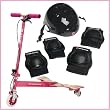 Razor Powerwing Sweet Pea Scooter with Youth (Ages 8 -14) Helmet And Pad Set Bundle