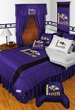 BALTIMORE RAVENS 5PC FULL BEDDING SET, Comfoter, 4pc Full Sheet Set, Boy Football NFL bag