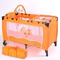 Kinder Reisebett h�henverstellbar mit Babyeinlage orange