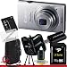 Canon PowerShot ELPH 320 HS Digital Camera (Silver) 32GB Package 3