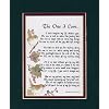 "The One I Love" A Sentimental Gift For A Wife, Husband, Girlfriend Or Boyfriend. Touching 8x10 Poem, Double-matted In Dark Green/Burgundy, And Enhanced With Watercolor Graphics.