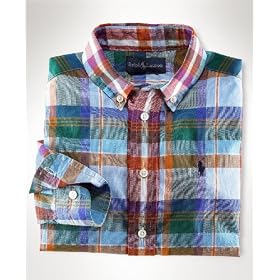 Ralph Lauren Kids Shirt, Little Boys Madras Plaid Blake