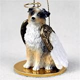 Blue Australian Shepherd Ornament Tiny Angel figurine