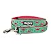 Blueberry Pet Essentials 2 Patterns Durable Pink Flamingo on Light Emerald Dog Leash 5 ft x 3/8