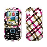 Hot Pink Plaid Design Snap-On Cover Case for Samsung Intensity 2 U460