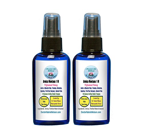 Arnica 1 M - Professional Potency - 800 Sprays ~ Excellent For Pain & Inflammation - 2 Bottle Pack