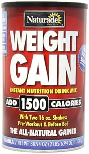Naturade Weight Gain Instant Nutrition Drink Mix, Vanilla, 38.94 Ounce