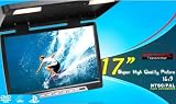 NEW BLACK 17" FLIP DOWN OVERHEAD ROOF MOUNT HIGH RESOLUTION LCD CAR MONITOR SCREEN B002TKIAKG