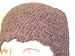 Cp131pl, Hand Crocheted Plum Chenille and Gimp Tweed Skull Cap for Men, Women, Teens and Petites.