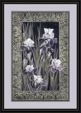 "Purple Irises" by Linda Thompson - Framed Artwork