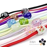 帯締め 夏 浴衣帯飾り 帯留め 大とんぼ玉 和装おびじめ 組紐 トンボ玉