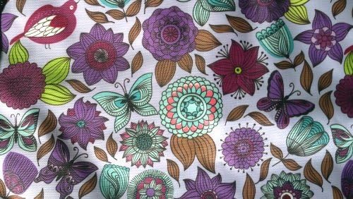 Jewelry Coupons Makeup Travel Case Birds Butterflies Flowers Lavender Rollup Hair Airplane Carryon Zipper 26 Pocket