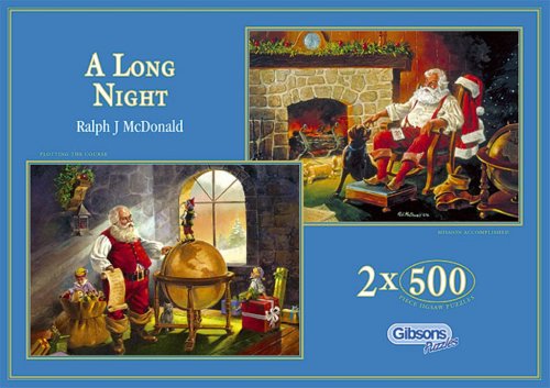 Childrens Toyshop  Toys : Gibsons puzzle - A Long Night 500 pieces x 2