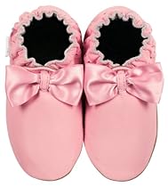Robeez Infant/Toddler Party Bow Slip-On,Pink,0-6 Months (US Infant 1-3.5 M)