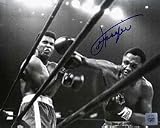Joe Frazier Autographed Right Cross 16 x 20 Black & White Photograph with Muhammad Ali (Unframe