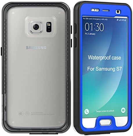 Galaxy S7 Waterproof Case,Waterproof, Dust Proof, Snow Proof, Shock Proof, Full Access to Buttons and Controls, Heavy Duty Protective Carrying Cover Case for Samsung Galaxy S7 (Blue)