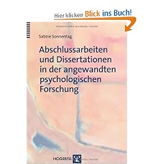 Abschlussarbeiten und Dissertationen in der angewandten psychologischen Forschung