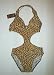 Womens Cut-out Animal Leopard Print Swimsuit Swimwear M