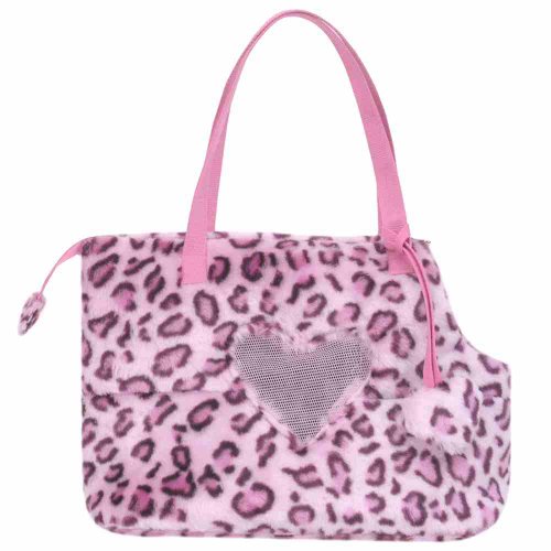 Leopard Faux Fur Pet Carrier