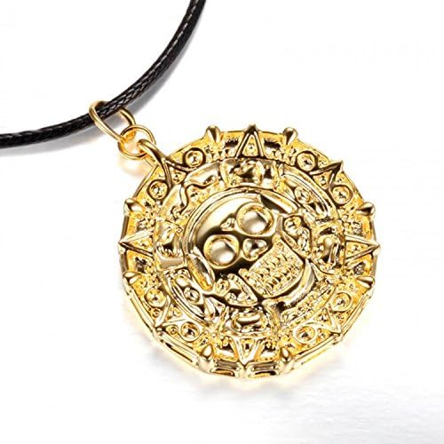 Shiny Love The Pirates Of The Caribbean Aztec Vintage Coin Necklace