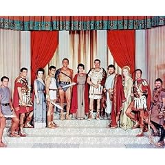 NINA FOCH AS HELENA GLABRUS, LAURENCE OLIVIER AS MARCUS LICINIUS CRASSUS, PETER USTINOV AS LENTULUS BATIATUS, TONY CURTIS AS ANTONINUS, KIRK DOUGLAS AS SPARTACUS, JOHN GAVIN AS JULIUS CAESAR, JOHN IRELAND AS CRIXUS, JEAN SIMMONS AS VARINIA FROM SPARTACUS #1 - IN FARBE - Filmfoto - (Poster) PLAKATE - 25x20" (60x50cm)
