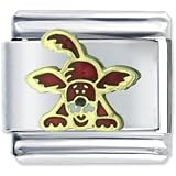 Playful Puppy Animal Italian Charms Bracelet Link