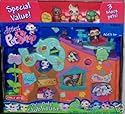 Littlest Pet Shop Figures Playset Pets Only Clubhouse with 3 Exclusive Pets [Raccoon, Dog & Turtle]