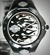 Harley-Davidson&reg; Men's White Face Black Flame Watch by Bulova&reg; 78B112